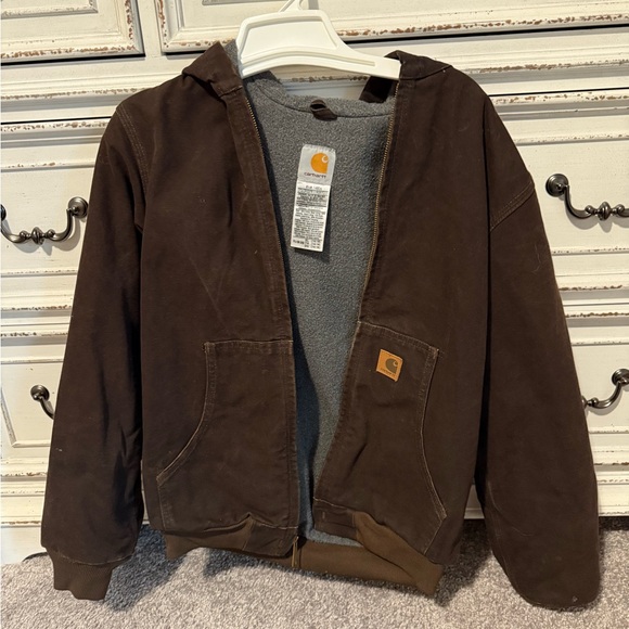Carhartt Dark Brown Jacket with Gray Lining - Picture 1 of 3